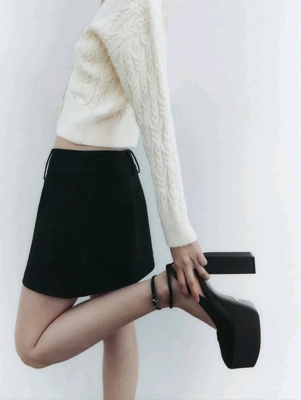 ZARA | platform closed toe ankle strap slingback high heels - Picture 15 of 15
